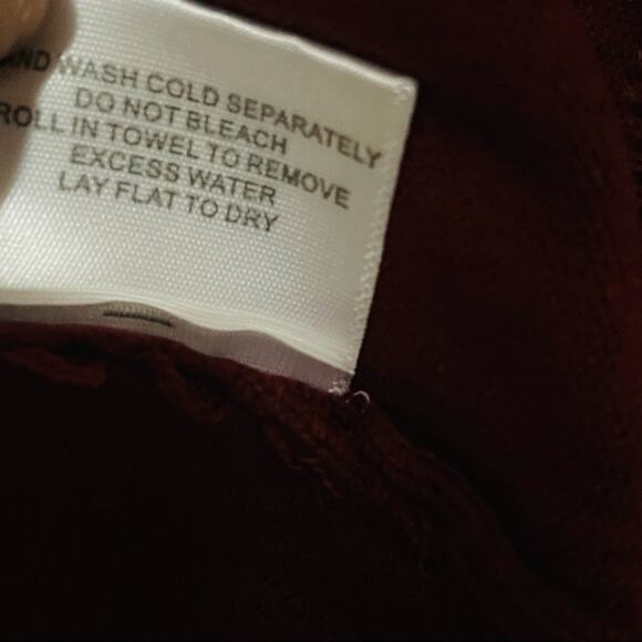 Modcloth Women's Sweater 3x Maroon Deep Scoop Neck Short Sleeve Knit Plus Size - Picture 6 of 7